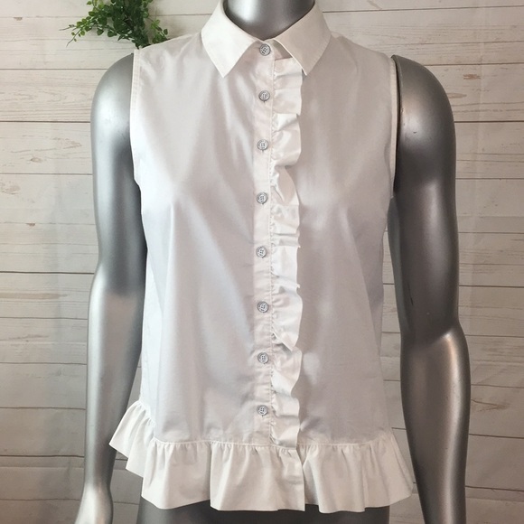 Brooks Brothers Tops - Brooks Brothers Red Fleece sz 4 sleeveless ruffle